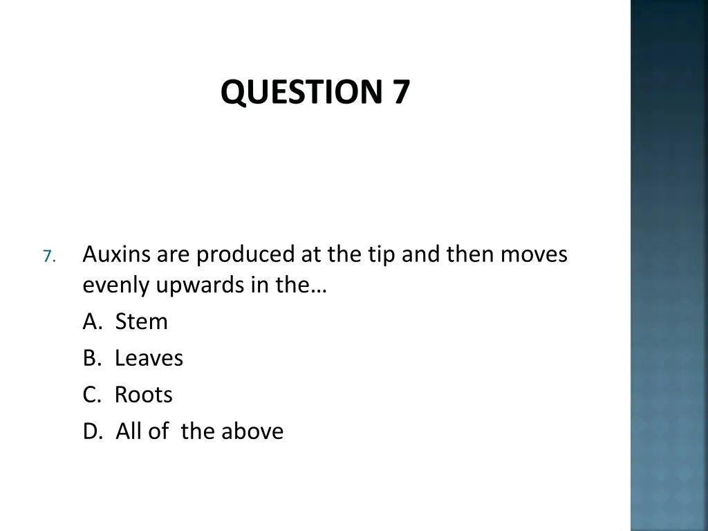 question 7