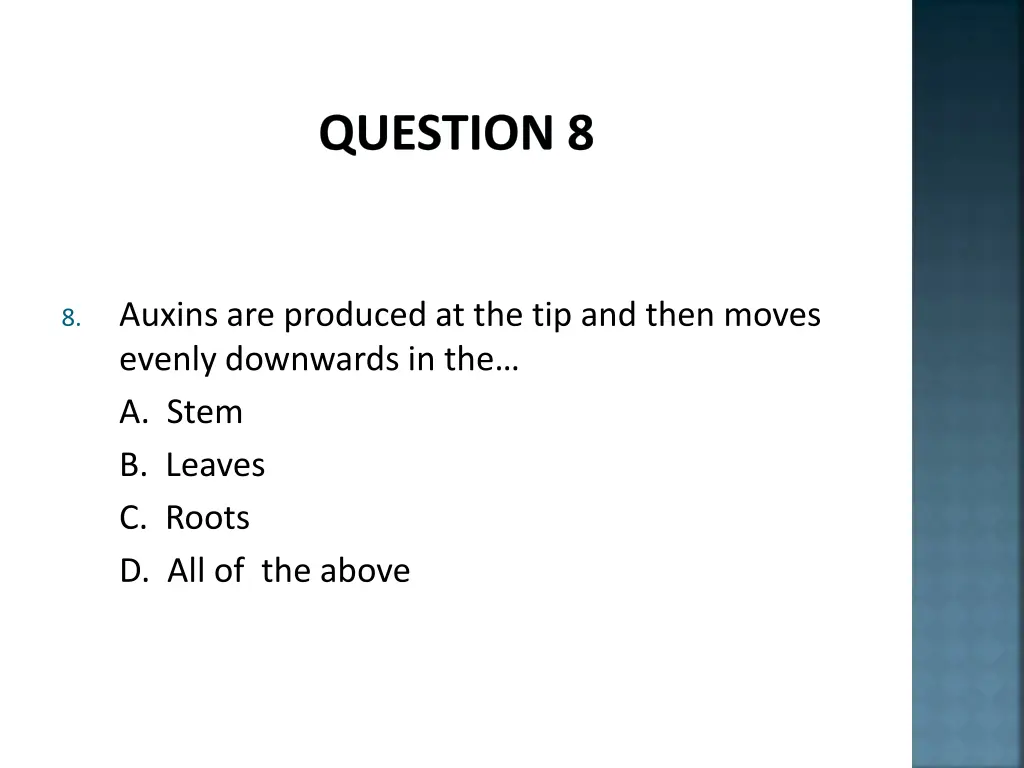 question 8