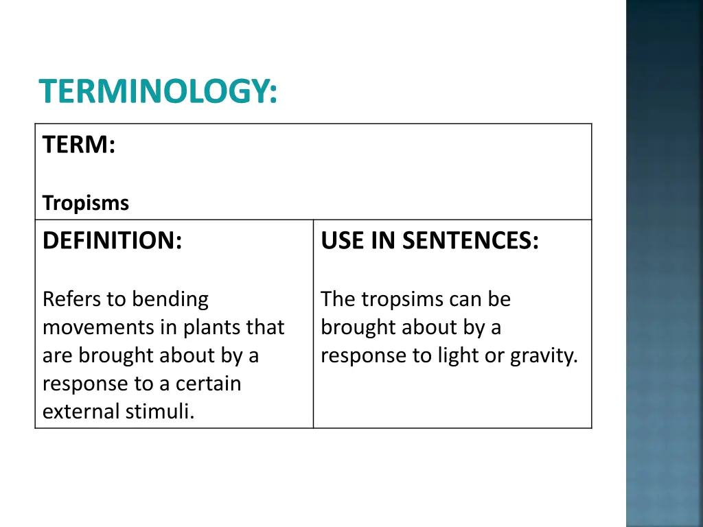 terminology