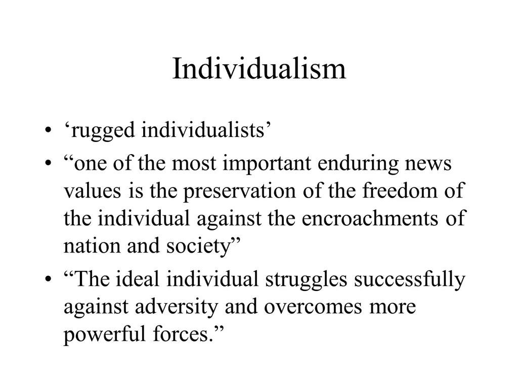 individualism