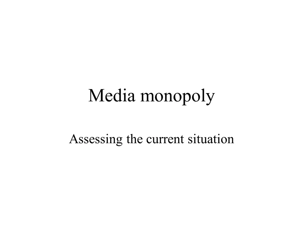 media monopoly