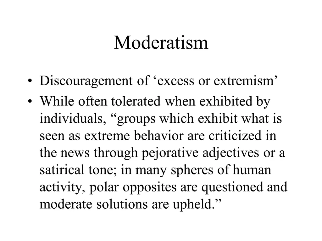 moderatism