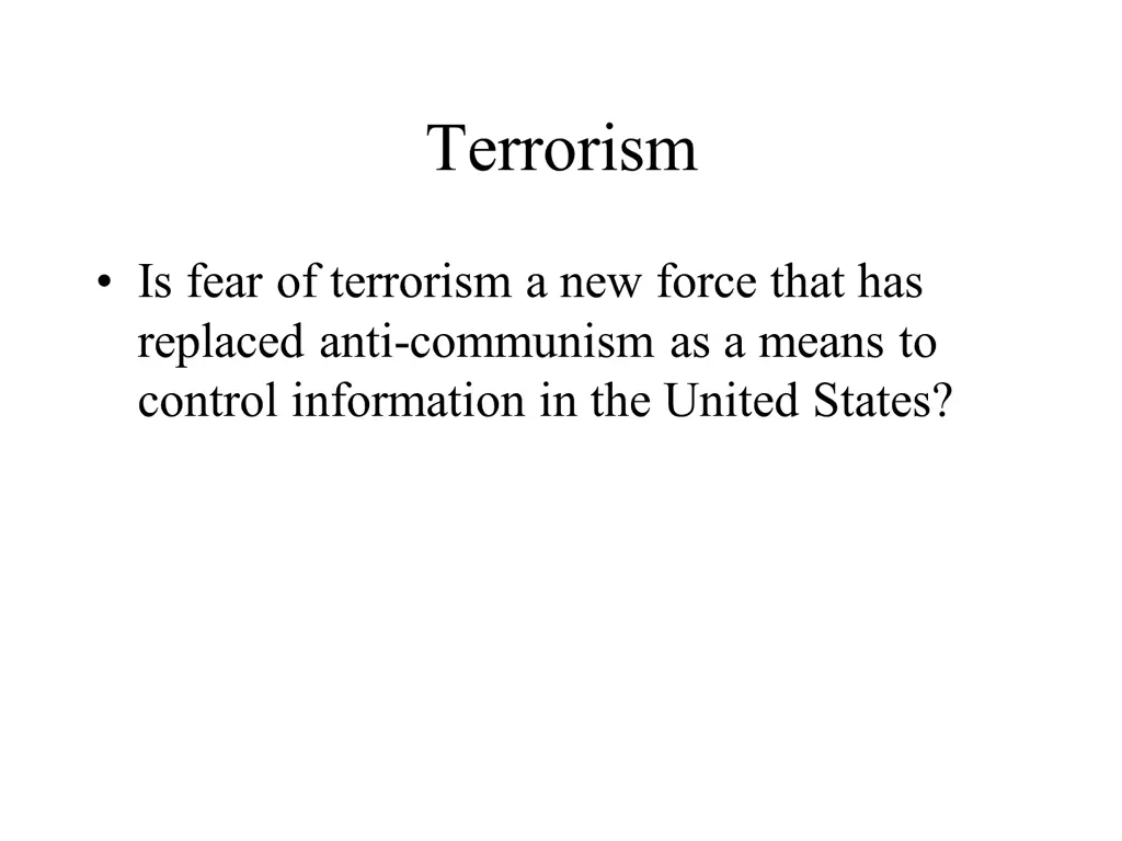 terrorism