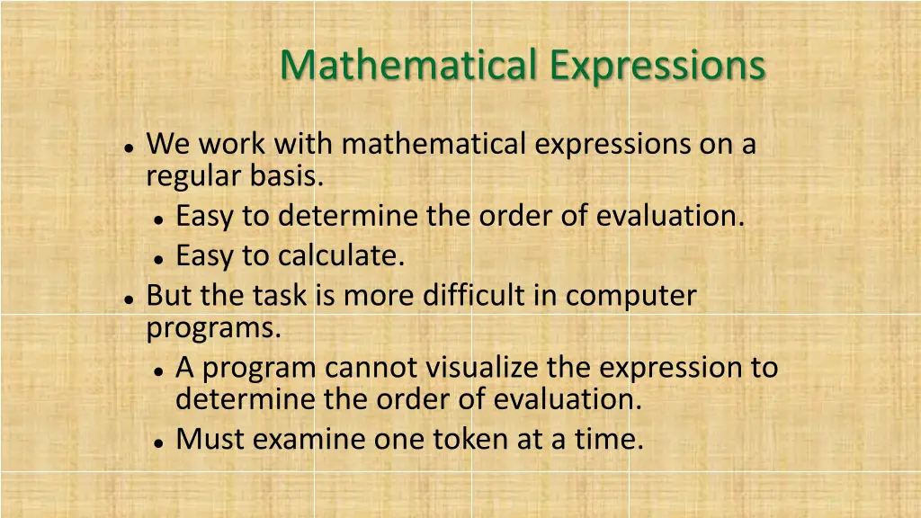 mathematical expressions