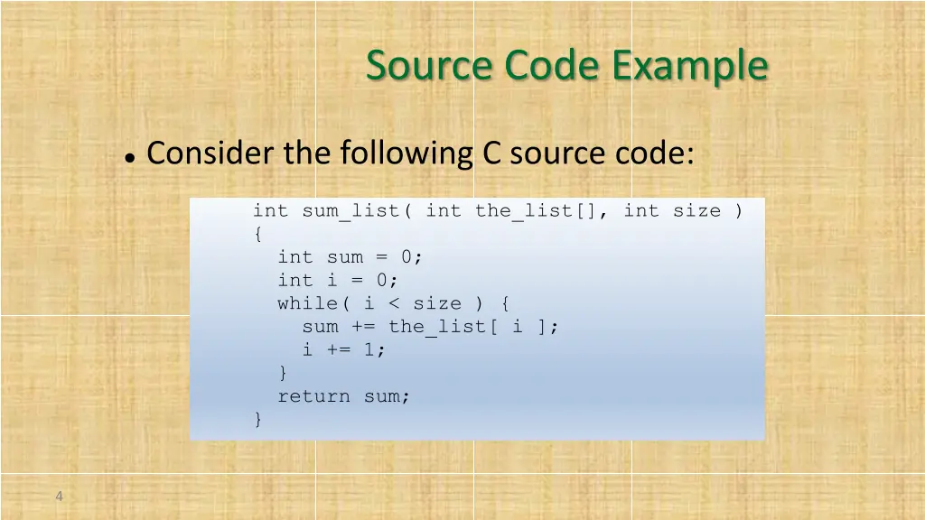 source code example