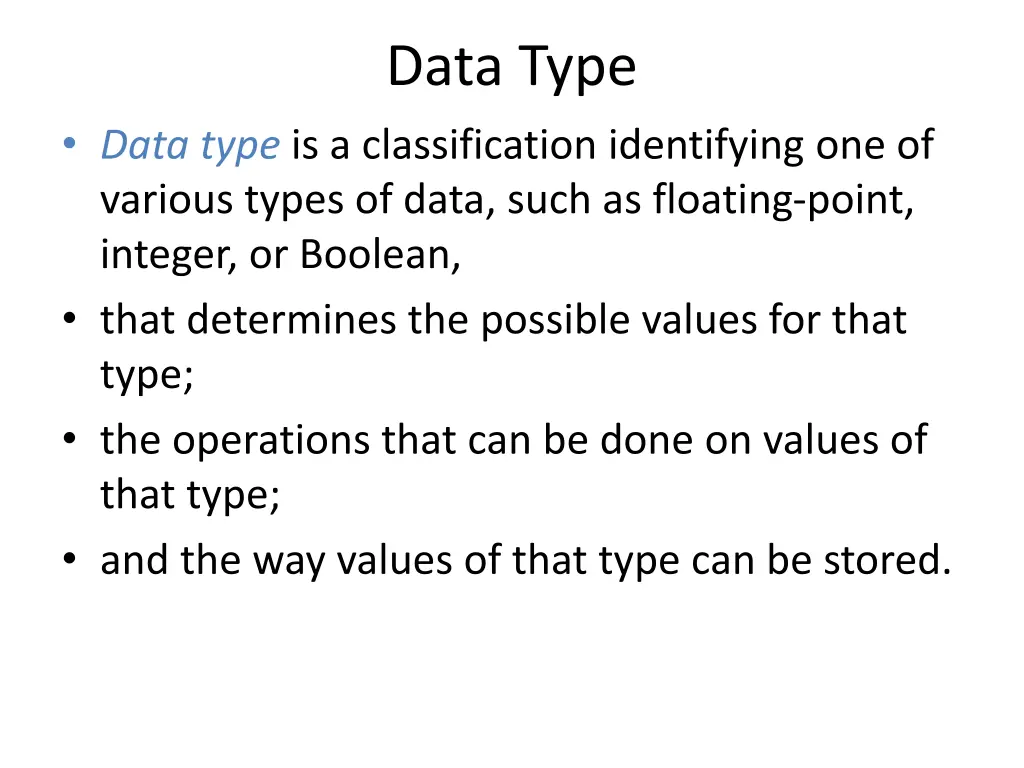 data type