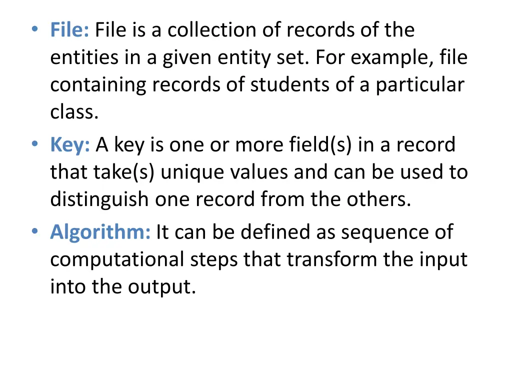 file file is a collection of records