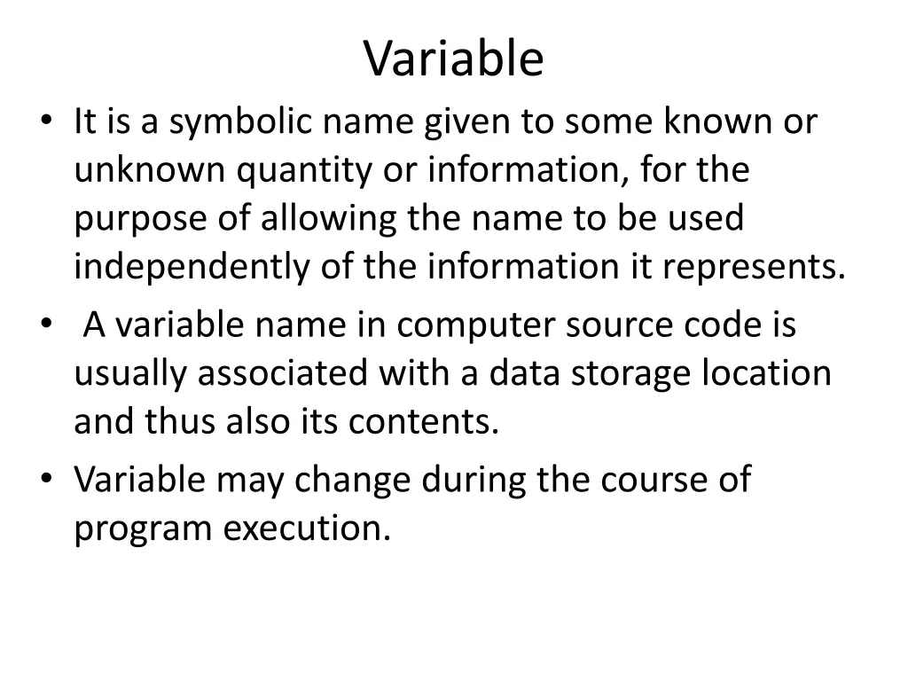 variable