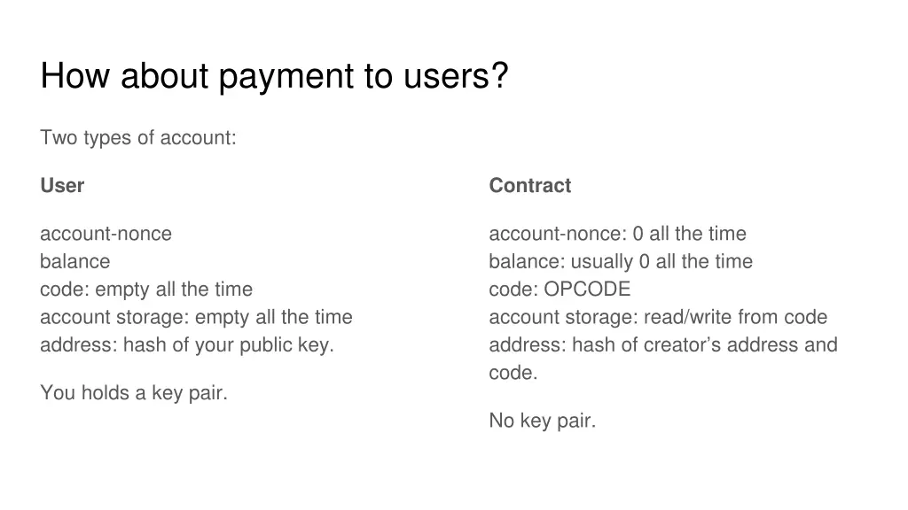 how about payment to users