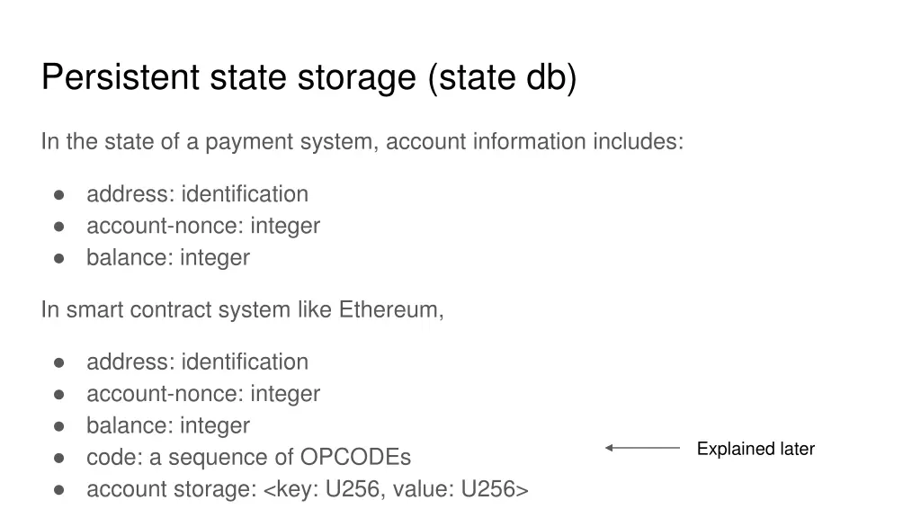 persistent state storage state db