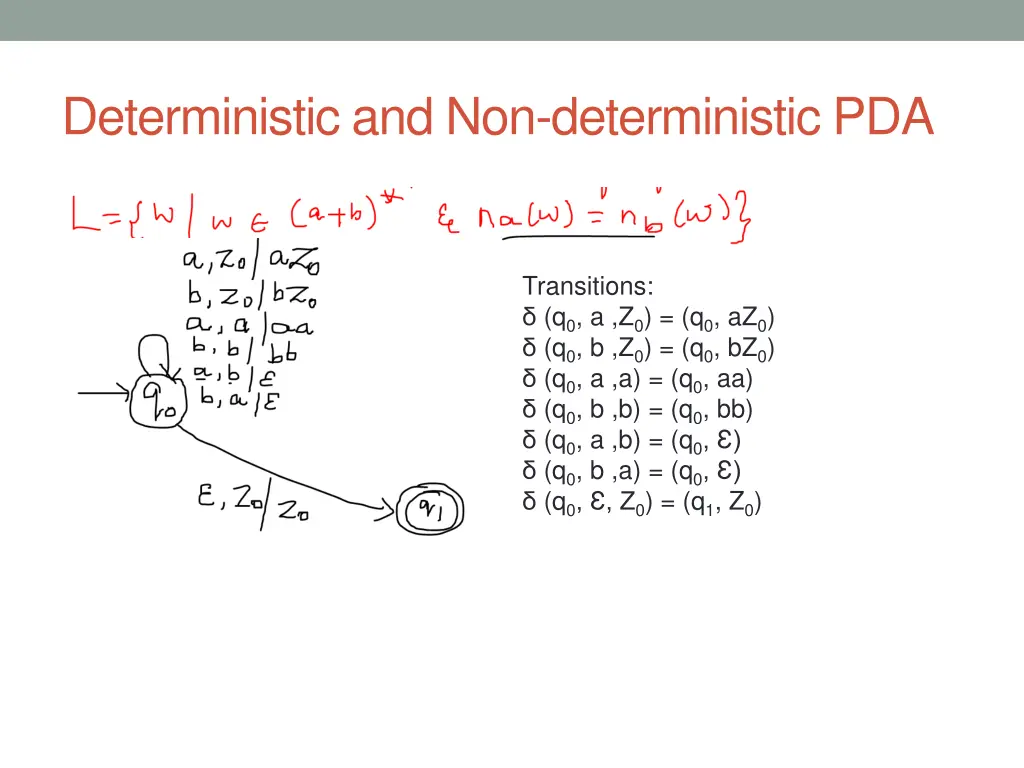 deterministic and non deterministic pda 3