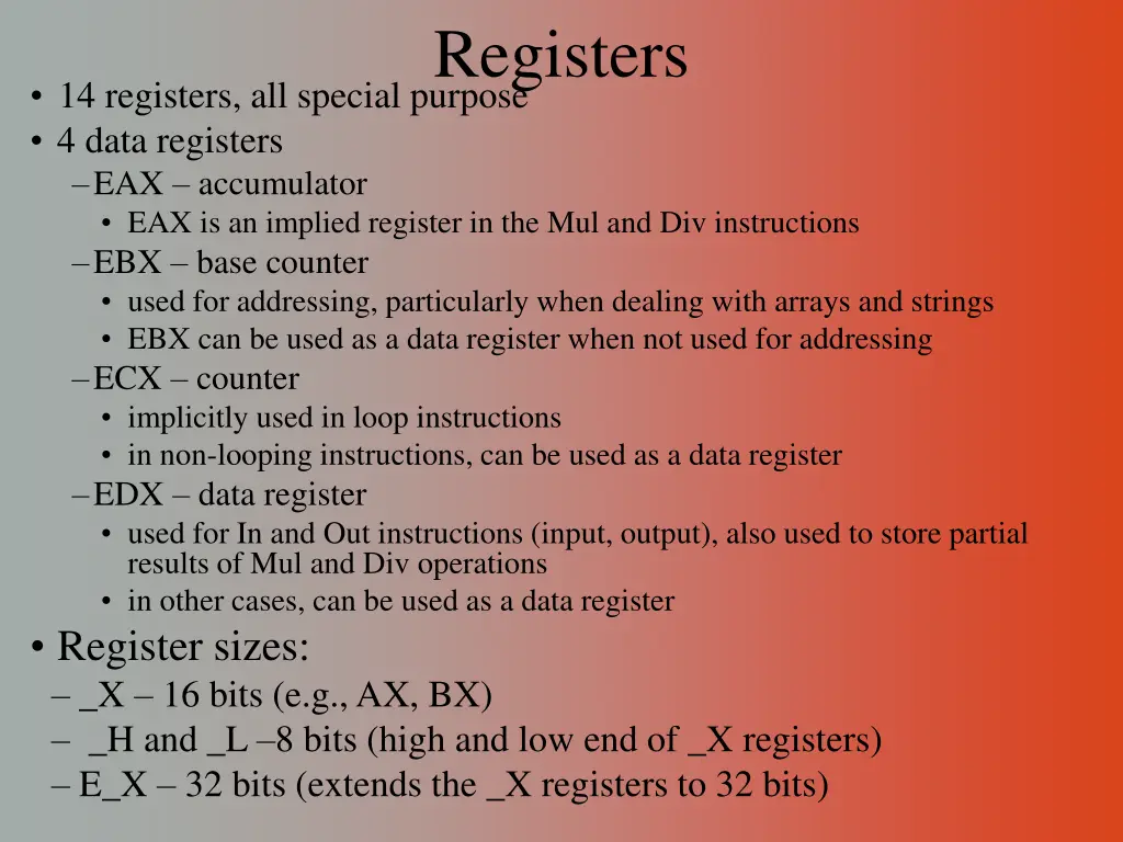 registers