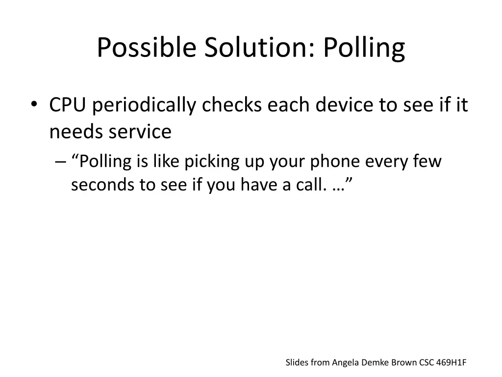 possible solution polling