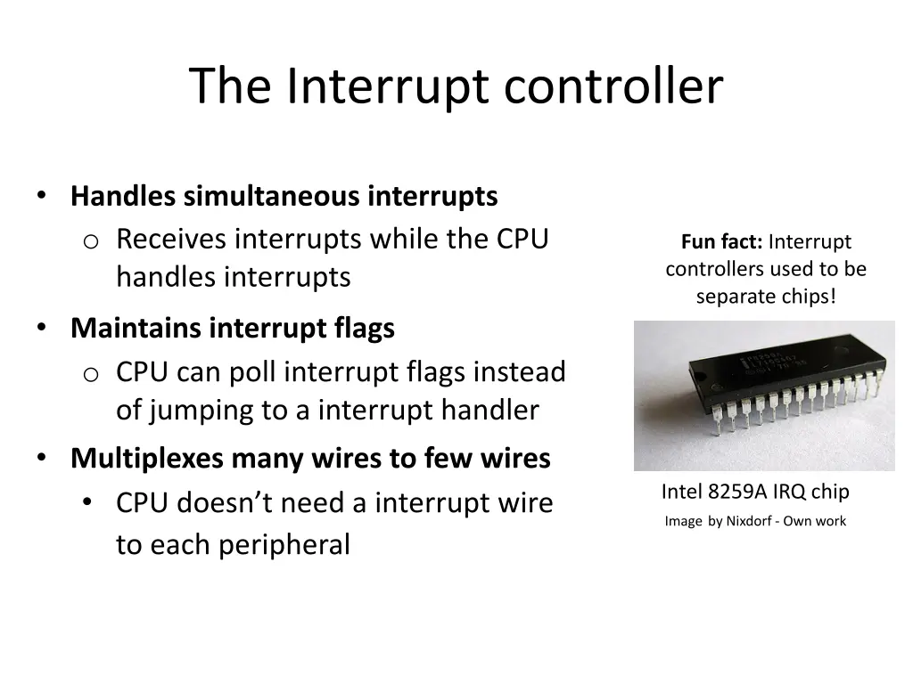 the interrupt controller