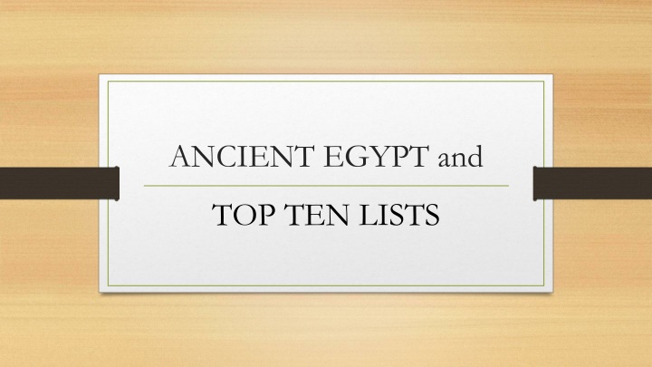 ancient egypt and