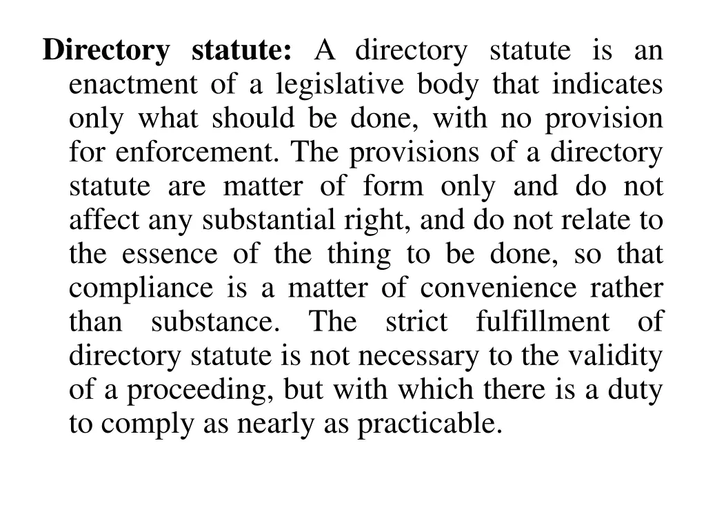 directory statute a directory statute