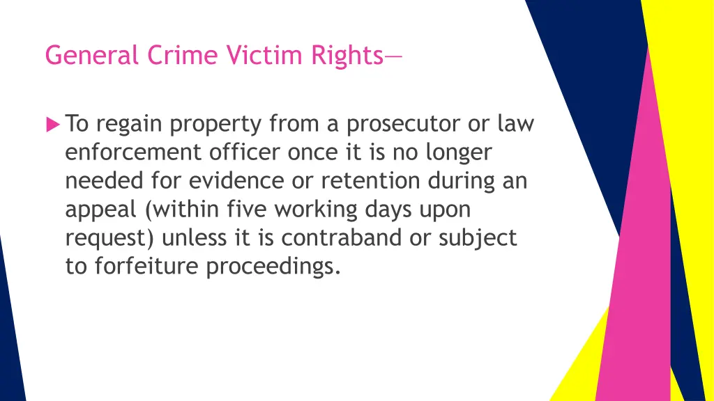 general crime victim rights 4