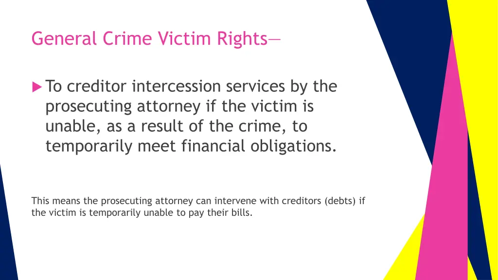 general crime victim rights 5