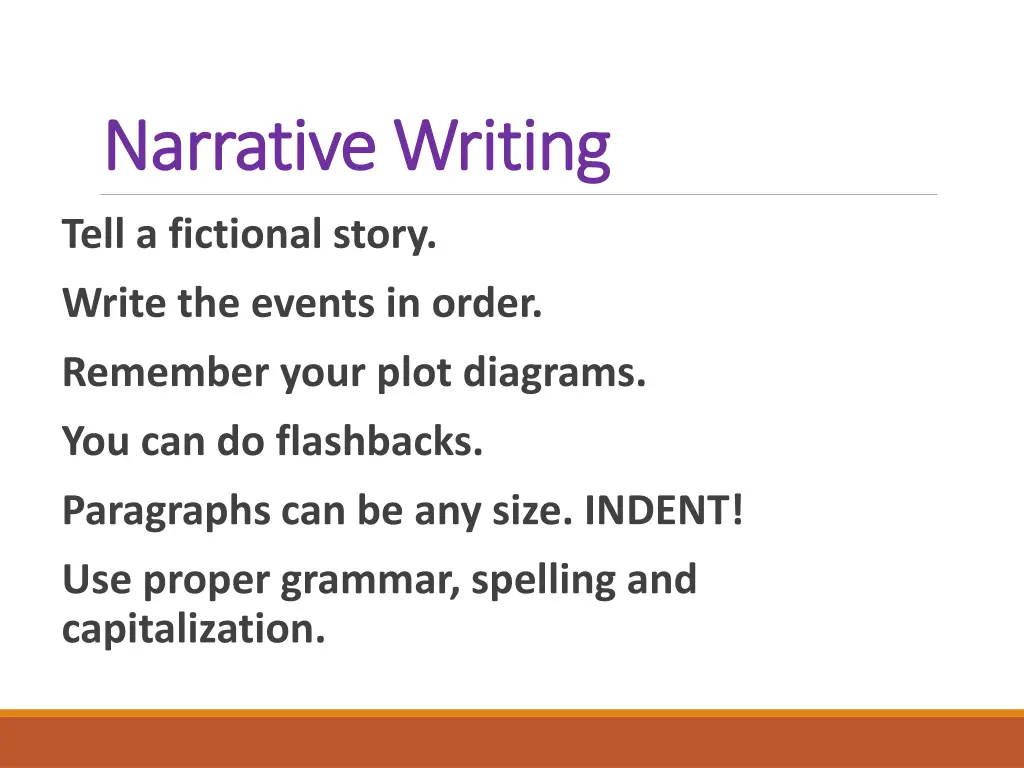 narrative writing narrative writing