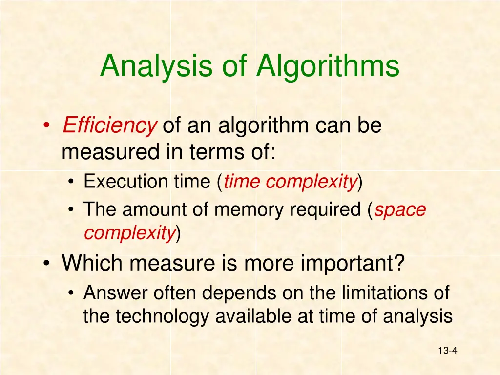 analysis of algorithms 1