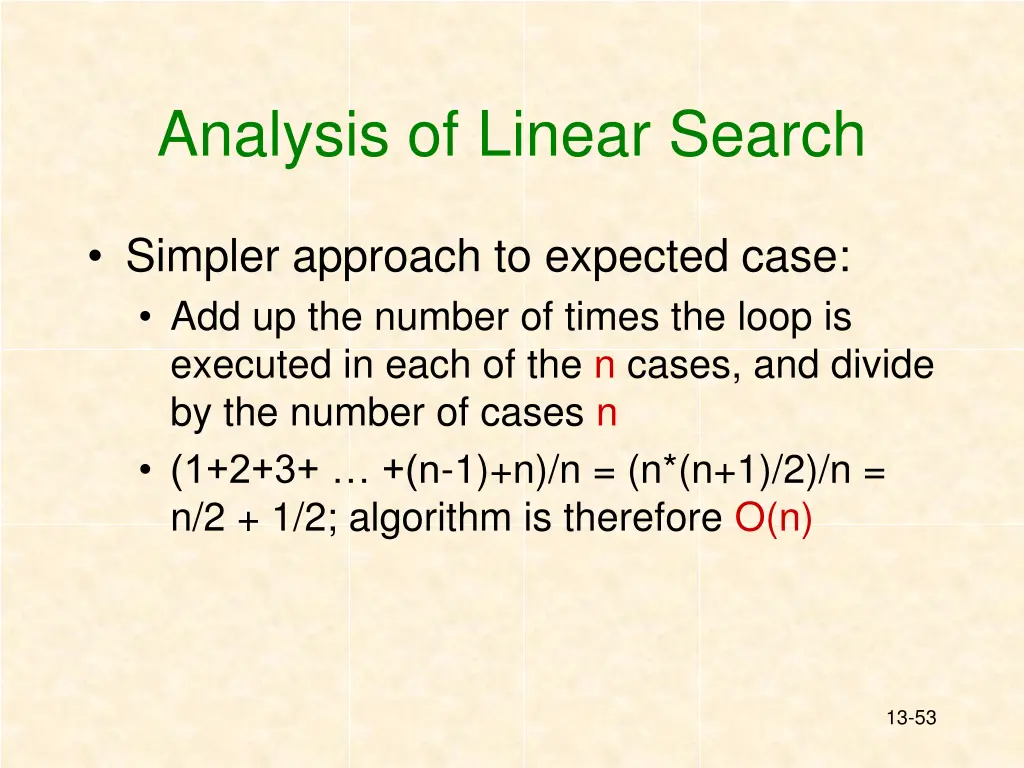 analysis of linear search 3