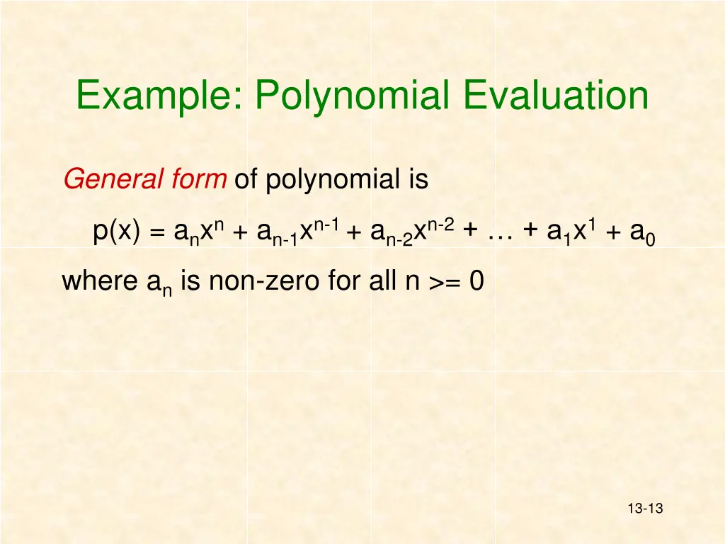 example polynomial evaluation 1