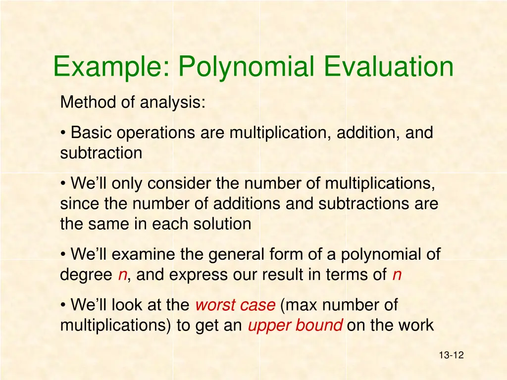 example polynomial evaluation