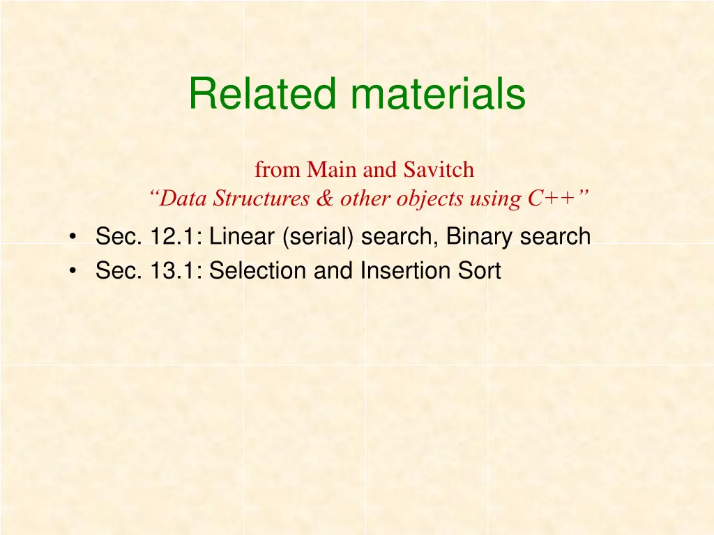 related materials