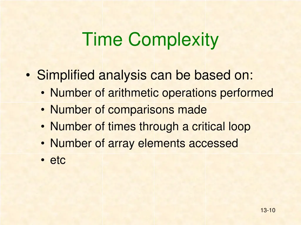 time complexity 5