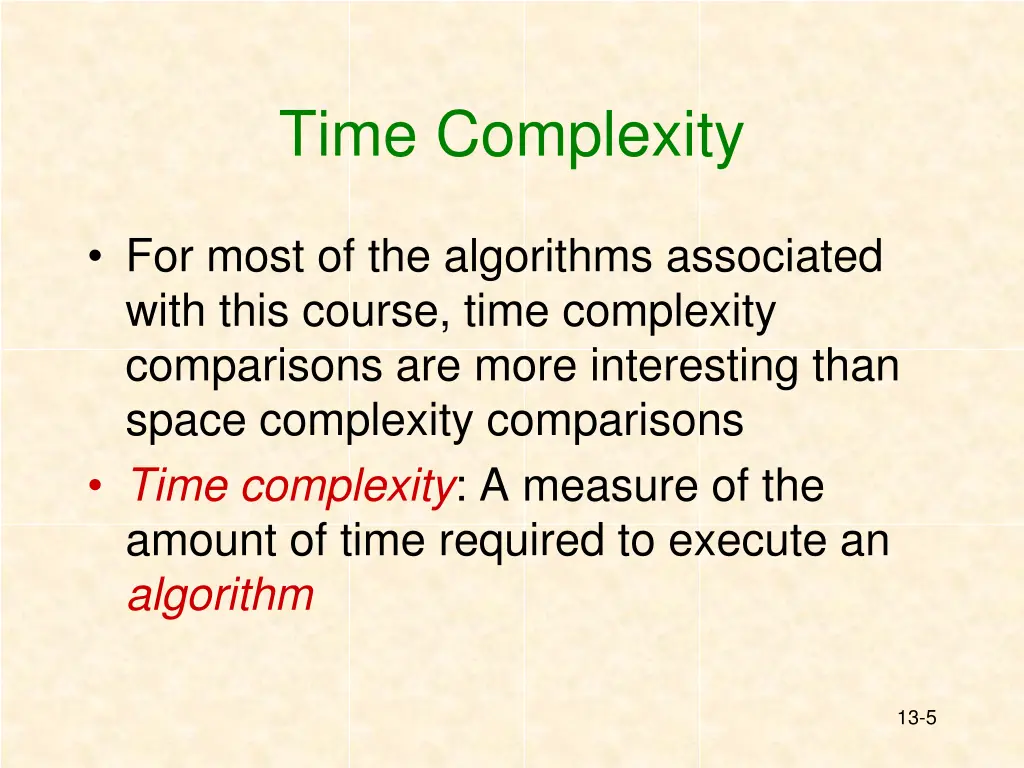 time complexity