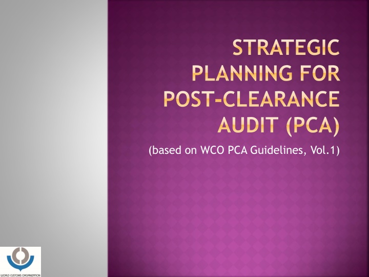 strategic planning for post clearance audit pca