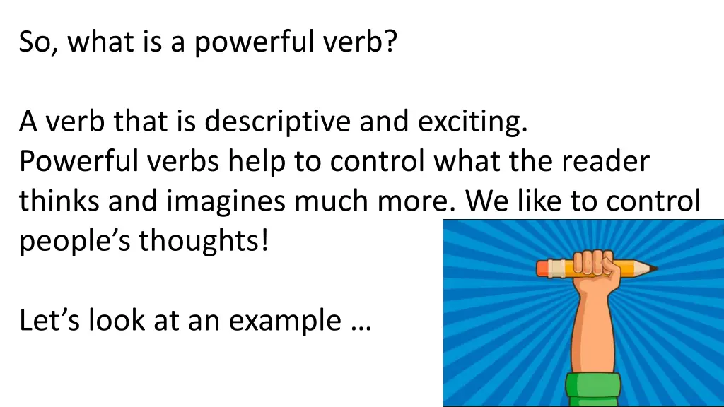 so what is a powerful verb