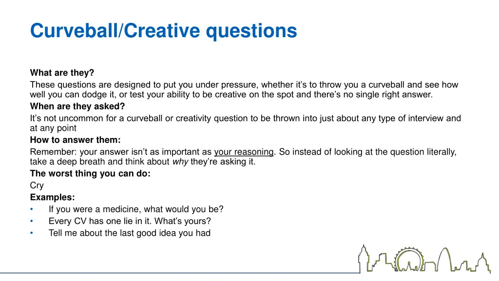 curveball creative questions