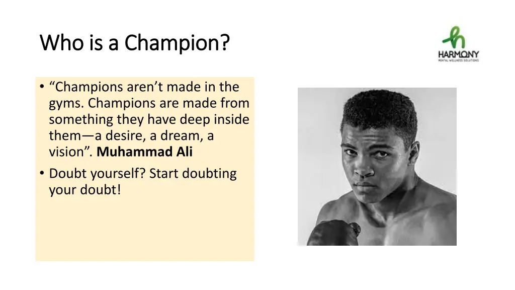 who is a champion who is a champion