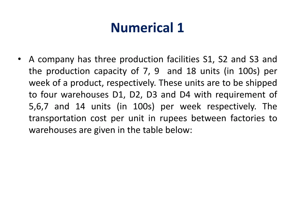 numerical 1