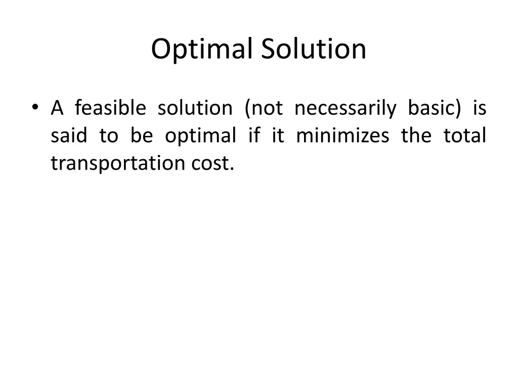 optimal solution