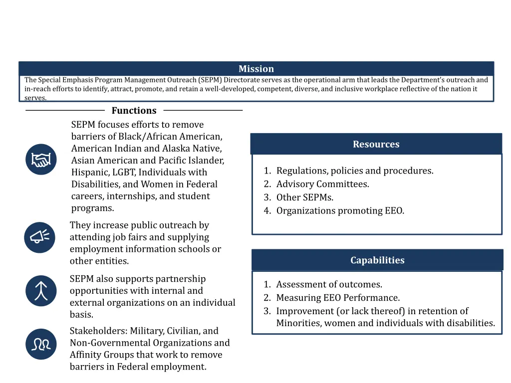 special emphasis program management outreach sepm