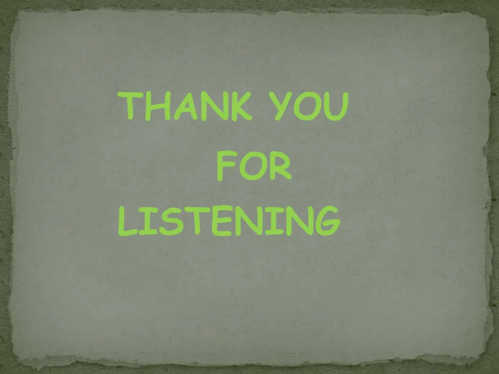 thank you for listening