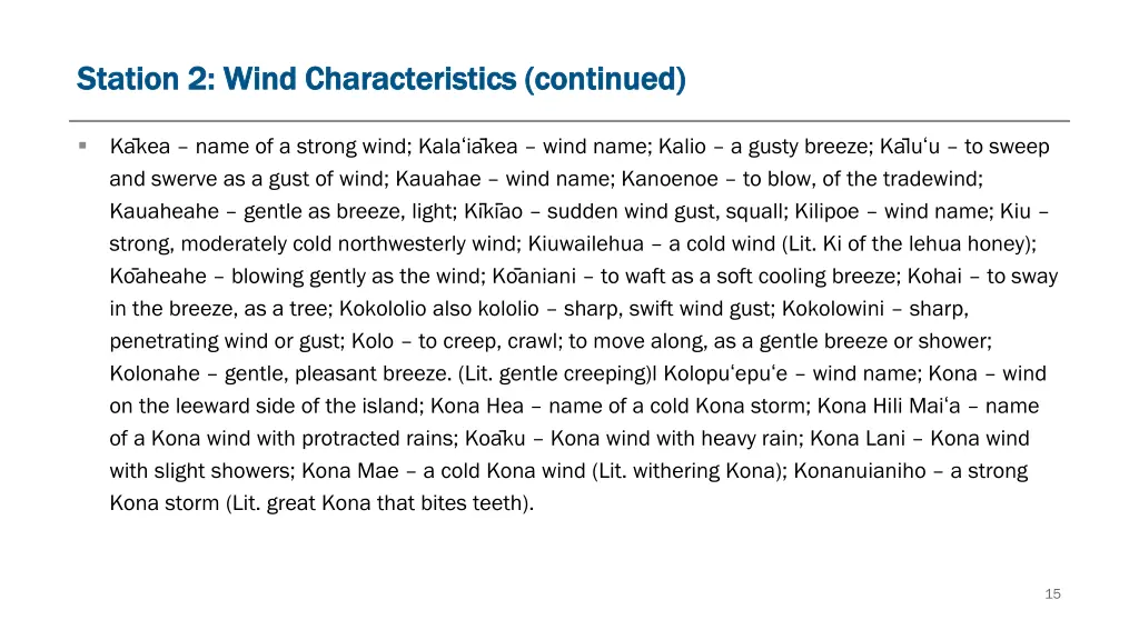 station station 2 2 wind characteristics