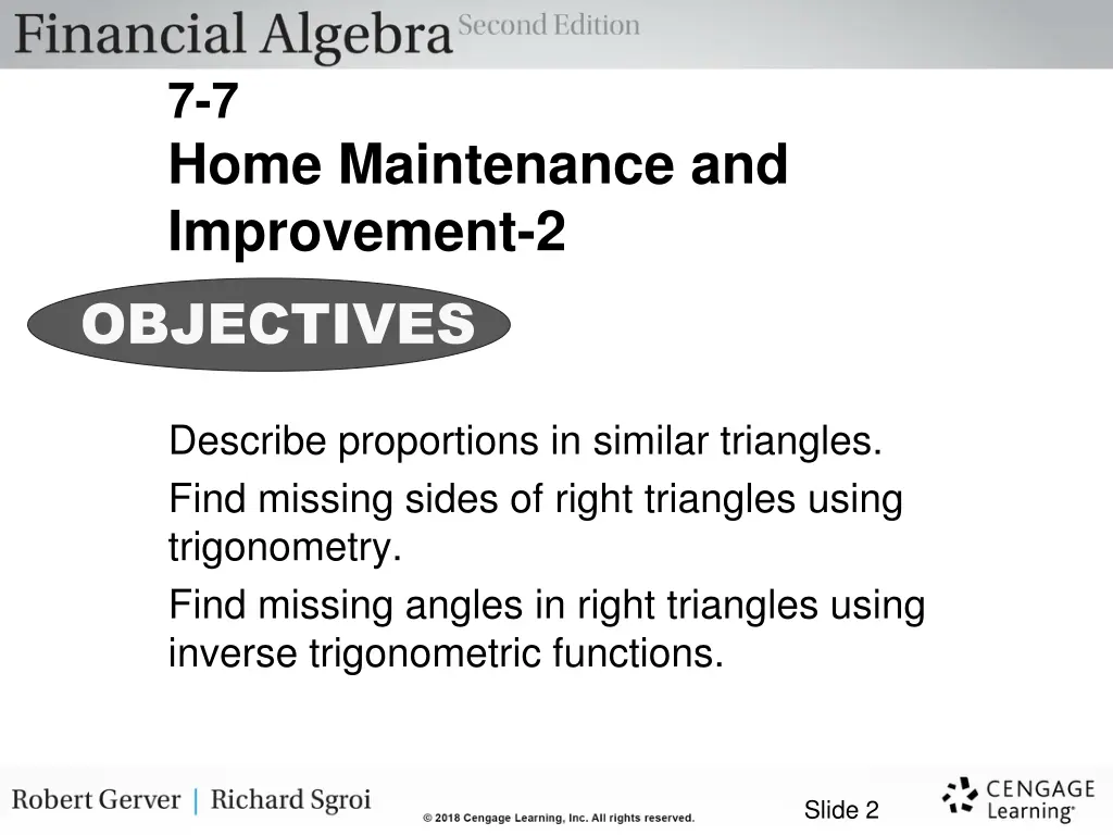 7 7 home maintenance and improvement 2 objectives