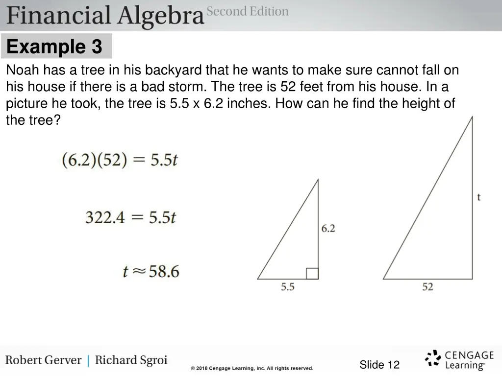 example 3 noah has a tree in his backyard that 3