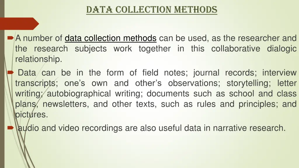 data collection methods