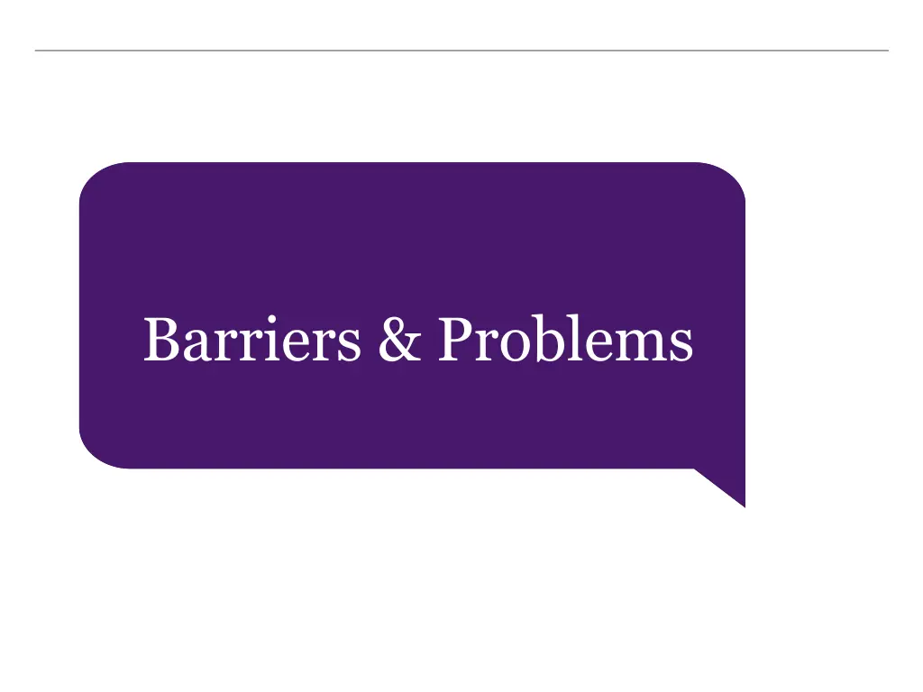 barriers problems