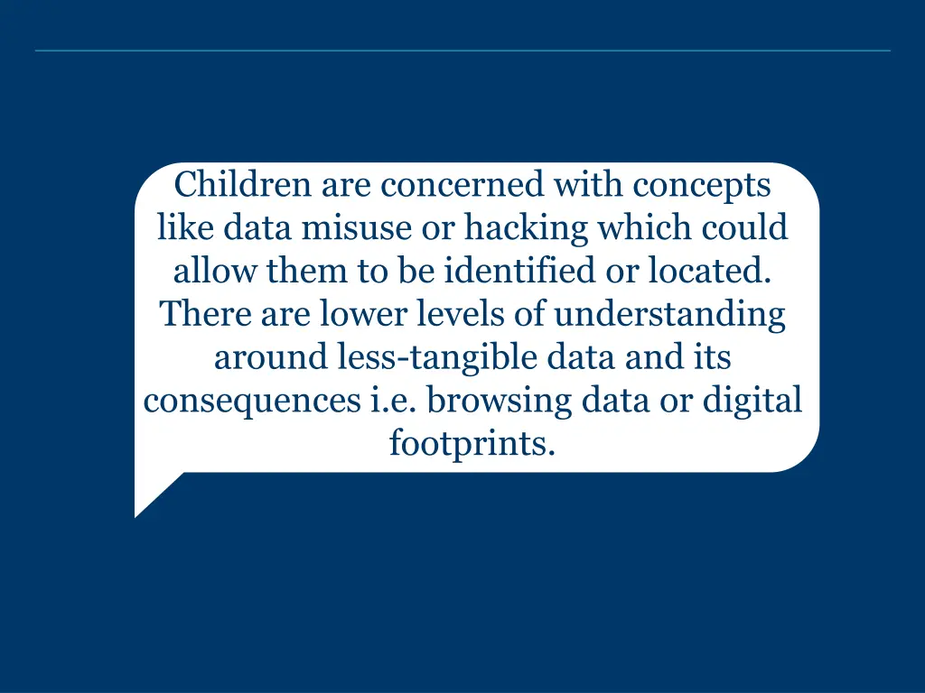 children are concerned with concepts like data