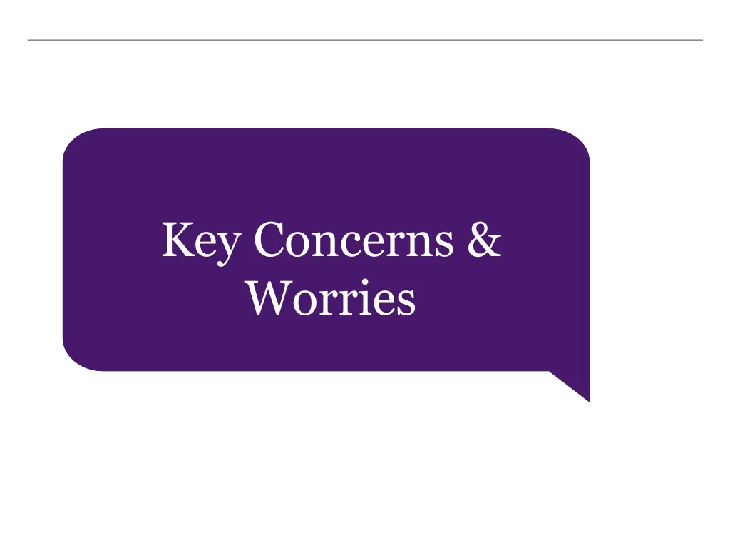 key concerns worries