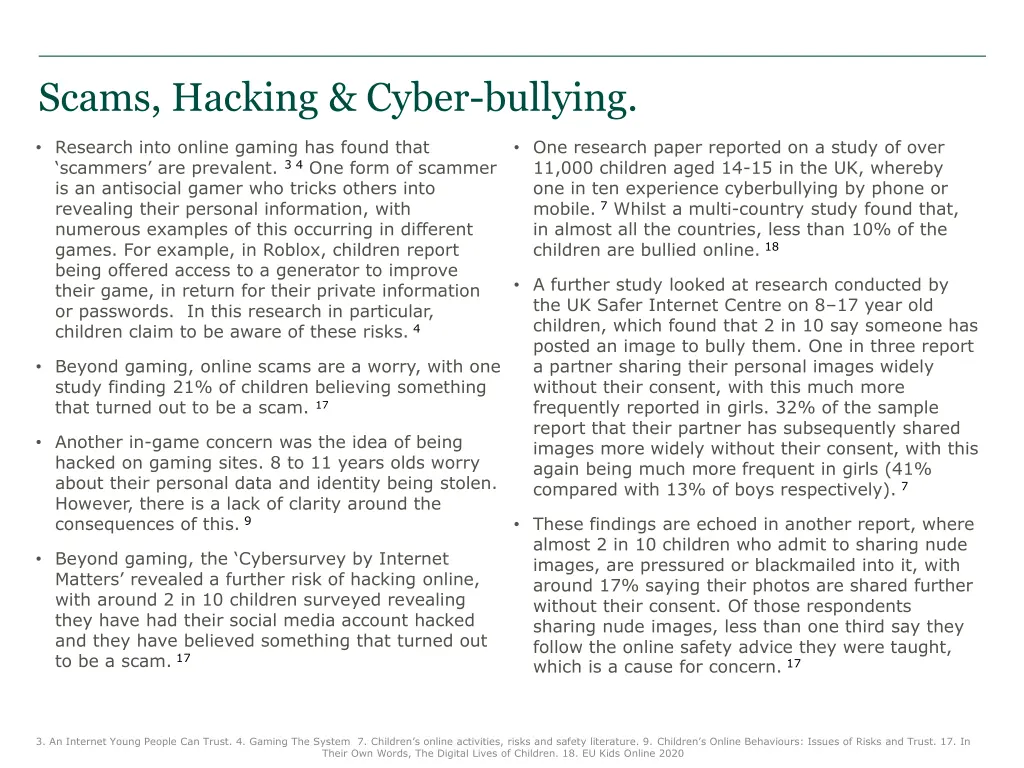 scams hacking cyber bullying