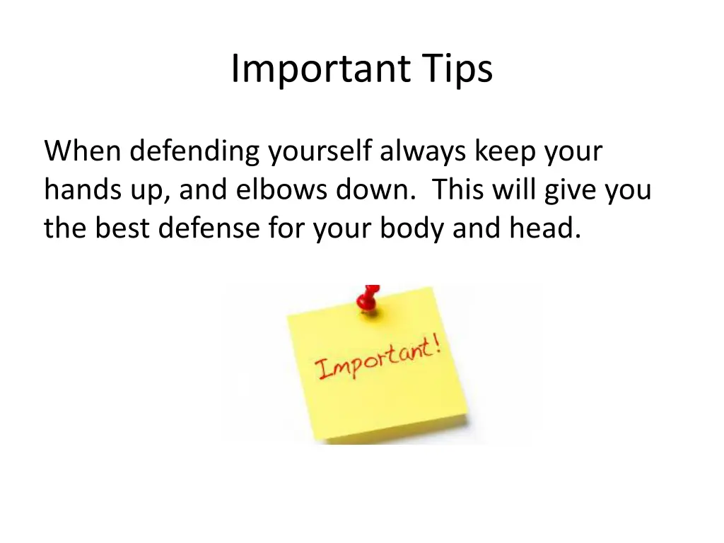 important tips