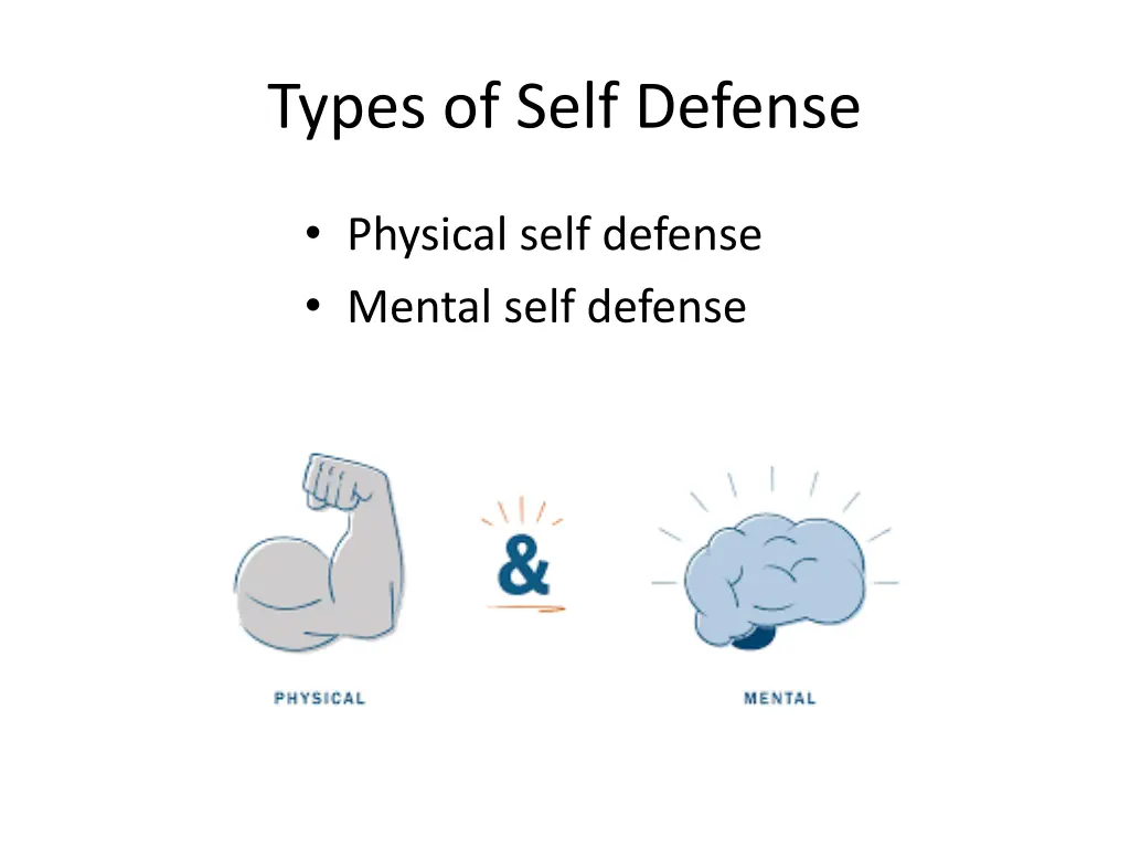 types of self defense