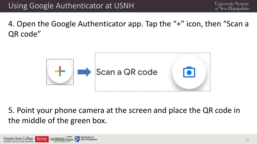 using google authenticator at usnh 3