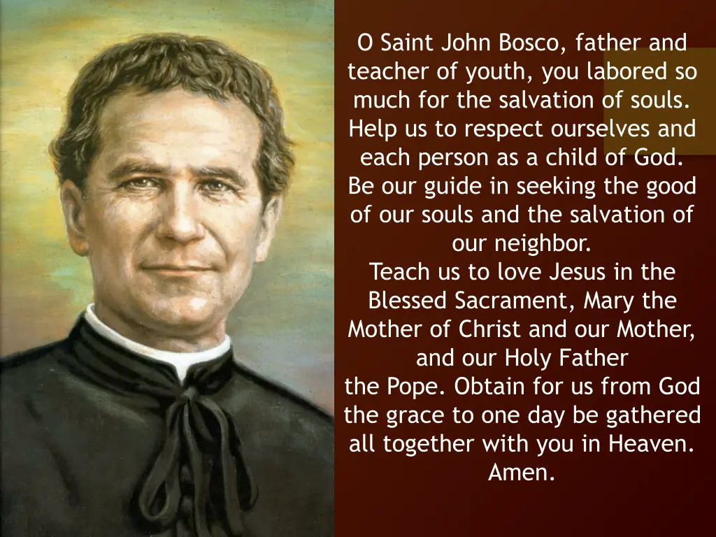 o saint john bosco father and teacher of youth